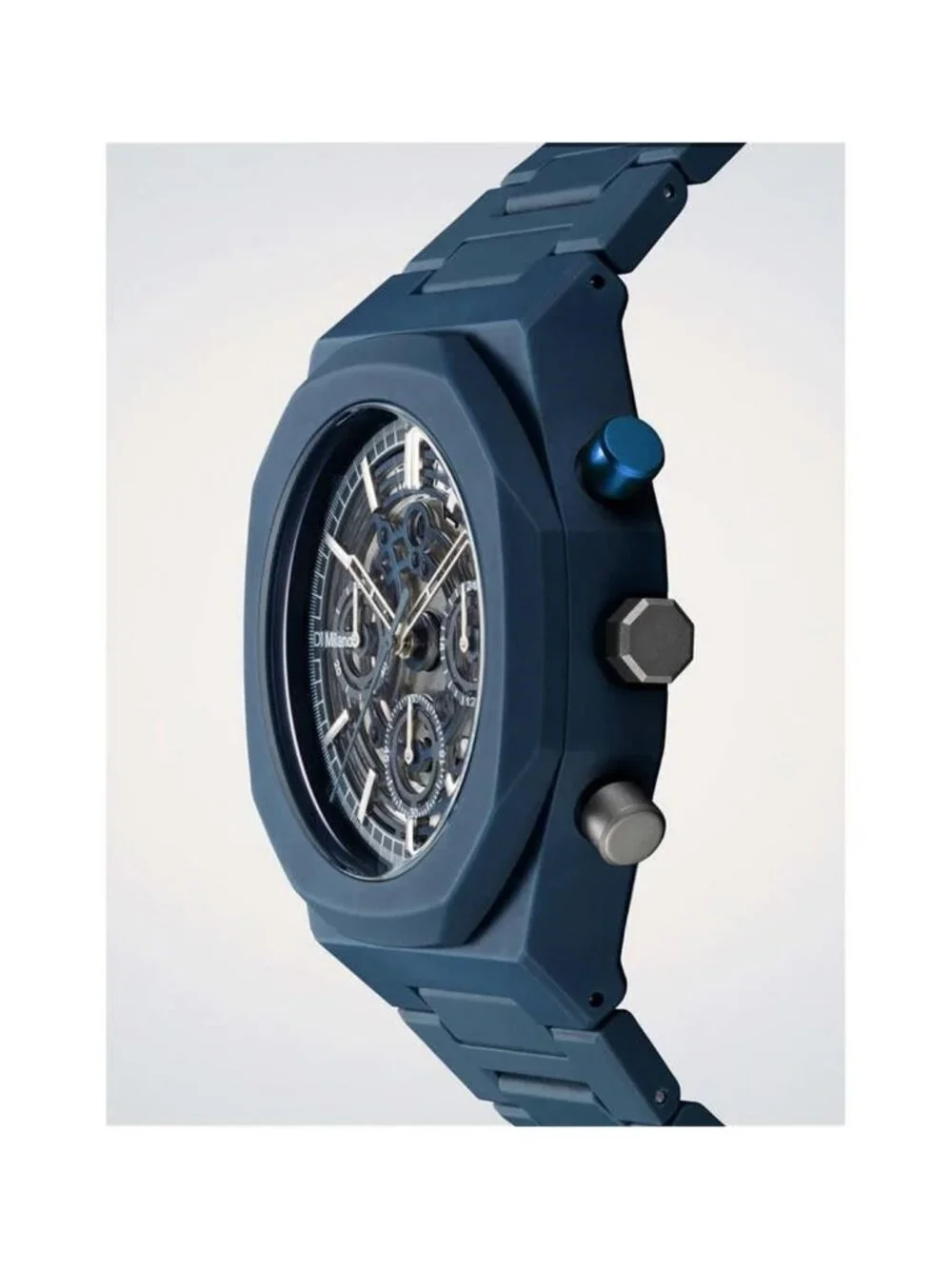 NWT D1 Milano Core Chronograph Quartz Grey Dial Men's Watch